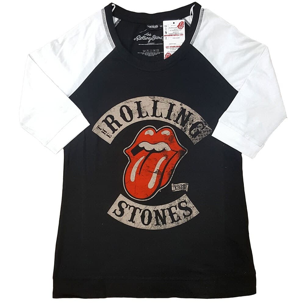 The Rolling Stones Ladies Raglan T-Shirt: Tour 78 (Large)