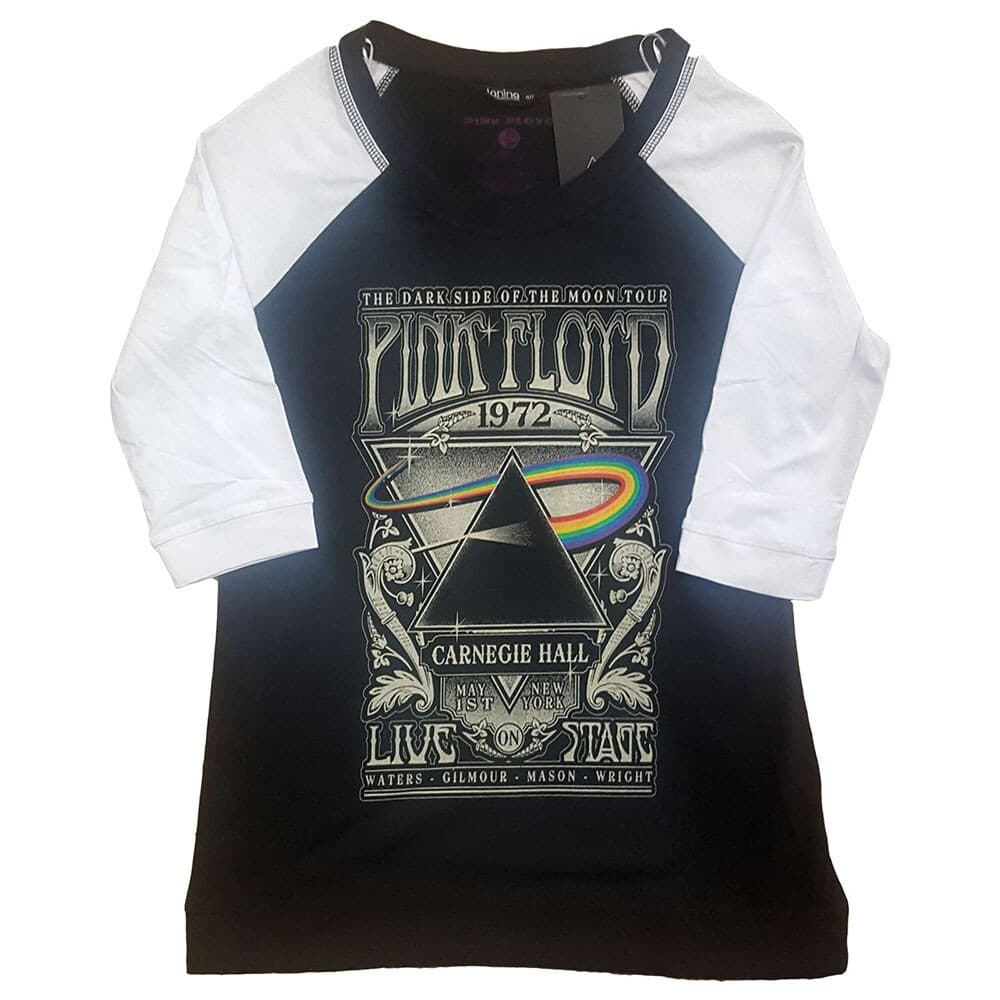 Pink Floyd Ladies Raglan T-Shirt: Carnegie Hall Poster (XXX-Large)