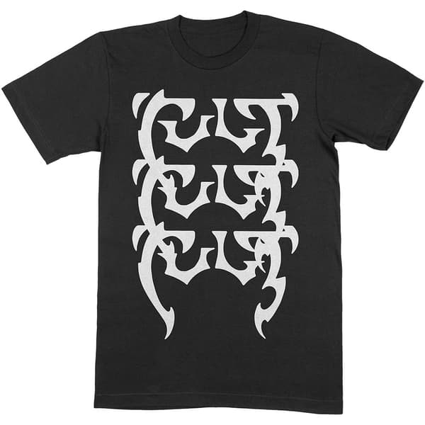 The Cult Unisex T-Shirt: Repeating Logo (Small)