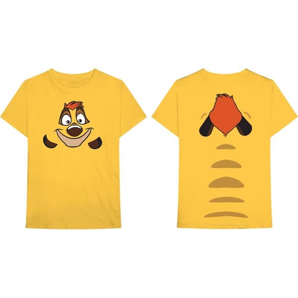 Disney Unisex T-Shirt: Lion King Timon (Back Print) (Small)