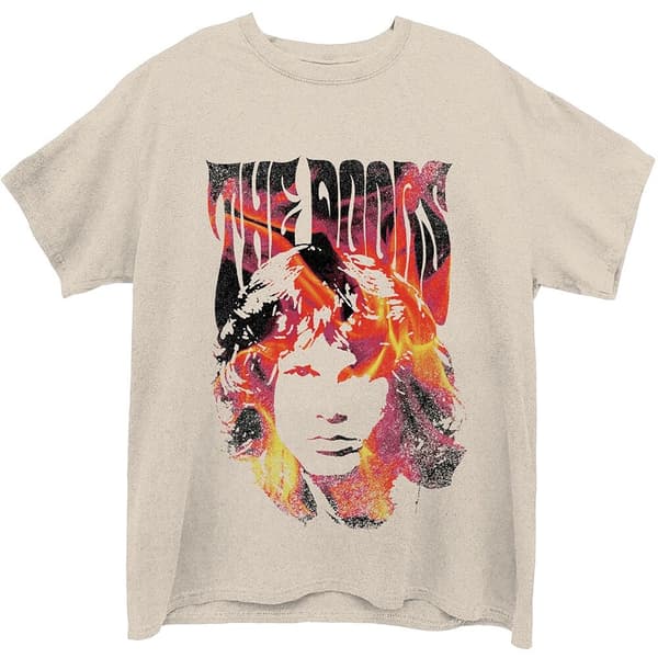 The Doors Unisex T-Shirt: Jim Face Fire (Large)