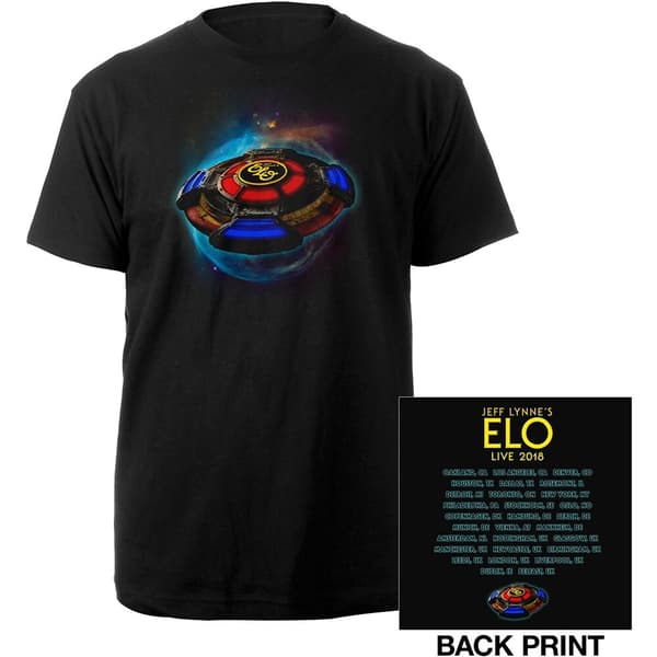 ELO Unisex T-Shirt: 2018 Tour Logo (Back Print/Ex. Tour) (X-Large)