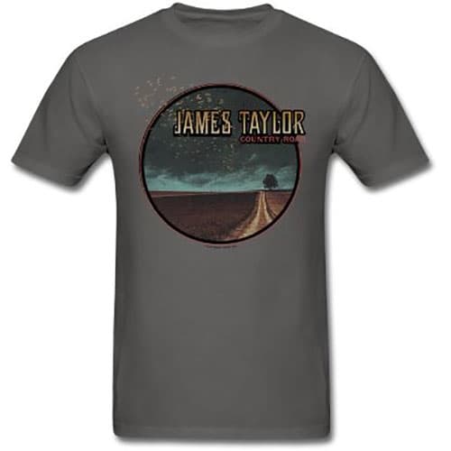 James Taylor Unisex T-Shirt: 2018 Tour Country Road (Back Print/Ex. Tour) (Small)