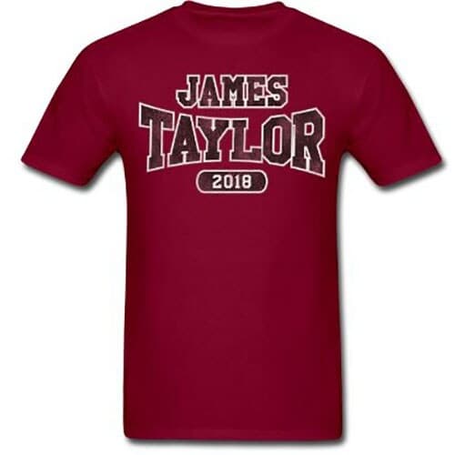 James Taylor Unisex T-Shirt: 2018 Tour Logo (Back Print/Ex. Tour) (Small)