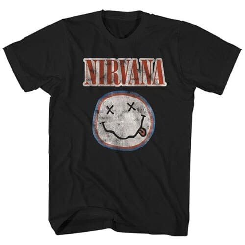 Nirvana Unisex T-Shirt: Distressed Logo (Small)
