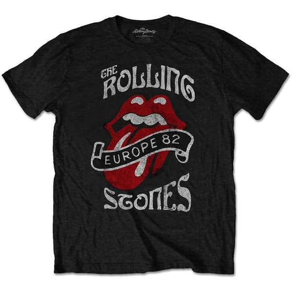 The Rolling Stones Unisex T-Shirt: Europe '82 Tour (Small)