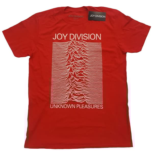 Joy Division Unisex T-Shirt: Unknown Pleasures White On Red (XX-Large)