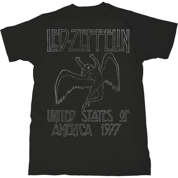 Led Zeppelin Unisex T-Shirt: USA '77. (Medium)
