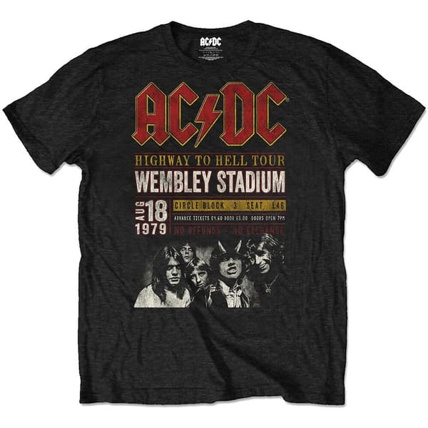 AC/DC Unisex Eco T-Shirt: Wembley '79 (X-Large)