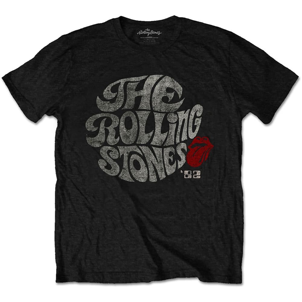 The Rolling Stones Unisex Eco T-Shirt: Swirl Logo '82 (Large)
