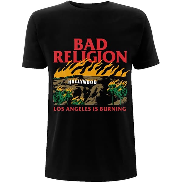 Bad Religion Unisex T-Shirt: Burning Black (Large)
