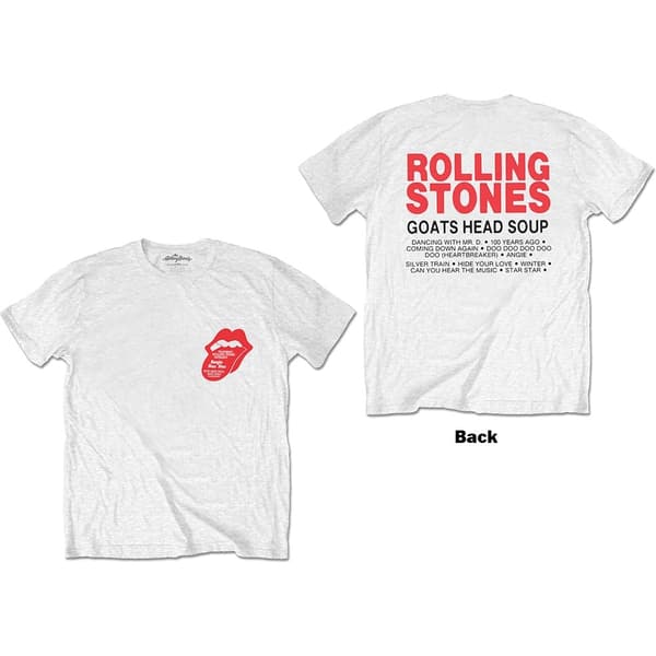 The Rolling Stones Unisex T-Shirt: Goat Head Soup Tracklist (Back Print) (XX-Large)