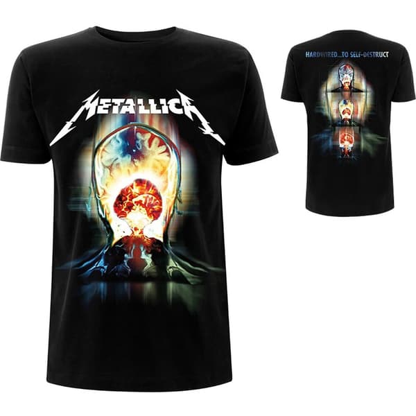 Metallica Unisex T-Shirt: Exploded (Back Print) (X-Large)