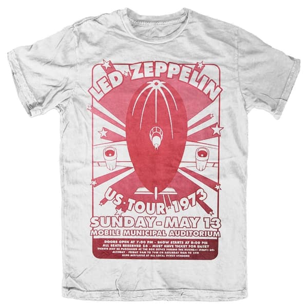 Led Zeppelin Unisex T-Shirt: Mobile Municipal (Large)
