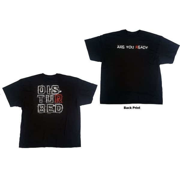 Disturbed Unisex T-Shirt: Are You Ready? (Back Print) (XXX-Large)
