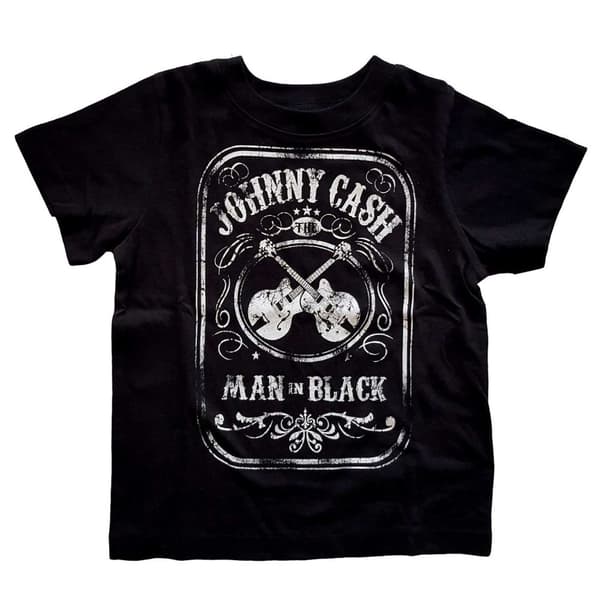 Johnny Cash Kids Toddler T-Shirt: Man In Black (3 Years)