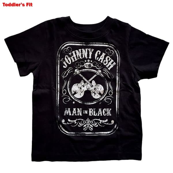 Johnny Cash Kids Toddler T-Shirt: Man In Black (3 Years)