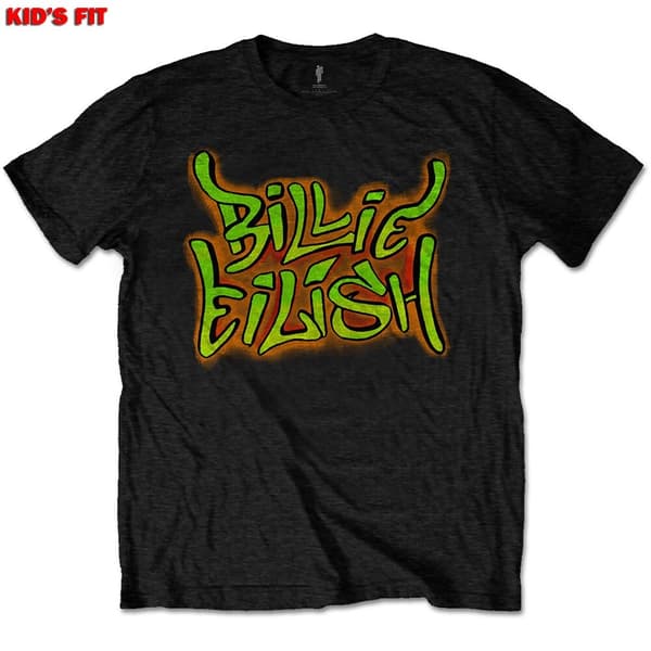 Billie Eilish Kids T-Shirt: Graffiti (3-4 Years)