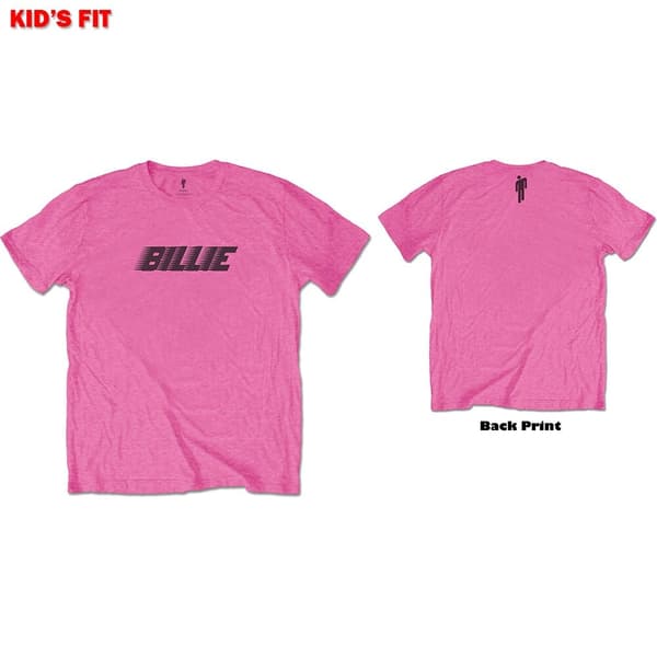 Billie Eilish Kids T-Shirt: Racer Logo & Blohsh (Back Print) (7-8 Years)