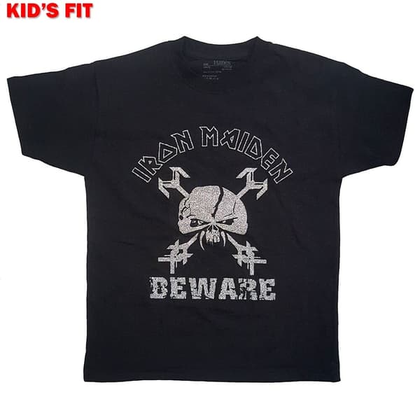 Iron Maiden Kids T-Shirt: Beware (Glitter Print) (9-10 Years)