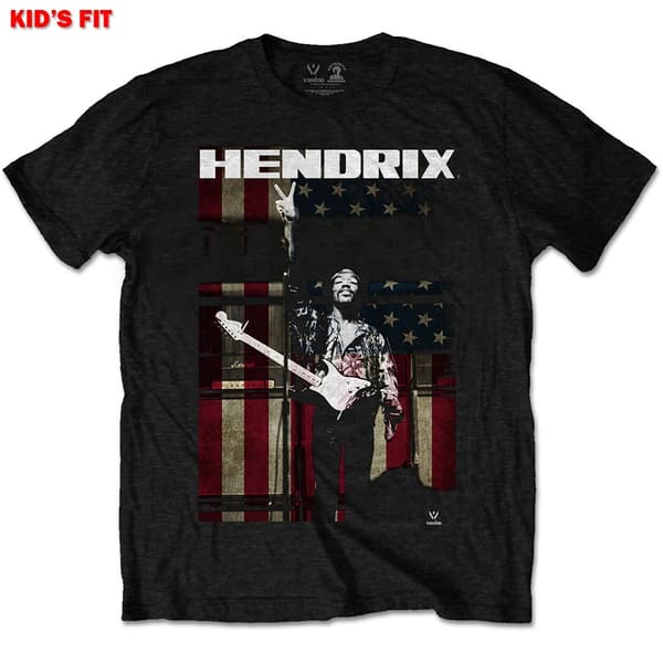 Jimi Hendrix Kids T-Shirt: Peace Flag (3-4 Years)