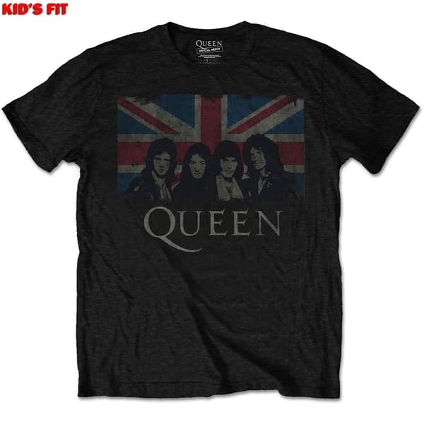 Queen Kids T-Shirt: Vintage Union Jack (3-4 Years)