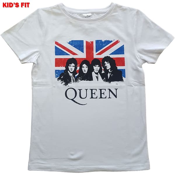 Queen Kids T-Shirt: Vintage Union Jack (7-8 Years)