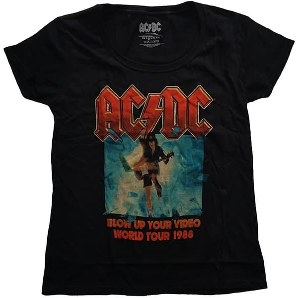 AC/DC Ladies T-Shirt: Blow Up Your Video (Medium)
