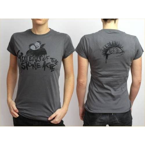 Queens Of The Stone Age Ladies T-Shirt: Cover Spray (Back Print) (Small)
