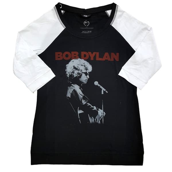 Bob Dylan Ladies Raglan T-Shirt: Sound Check (X-Small)