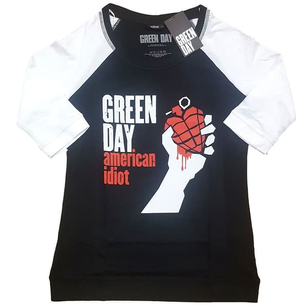 Green Day Ladies Raglan T-Shirt: American Idiot (XXXX-Large)