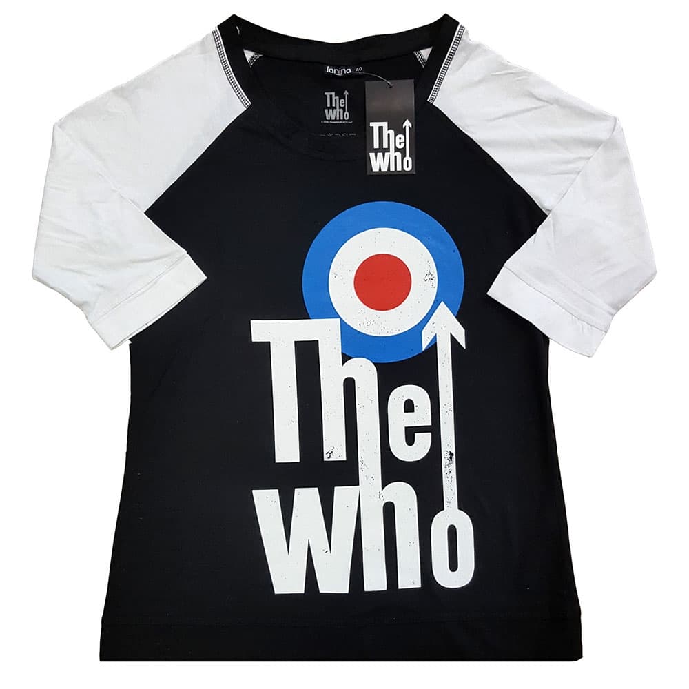 The Who Ladies Raglan T-Shirt: Elevated Target (X-Small)