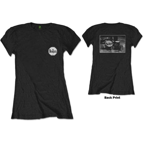 The Beatles Ladies T-Shirt: Washington Coliseum (Back Print) (Medium)