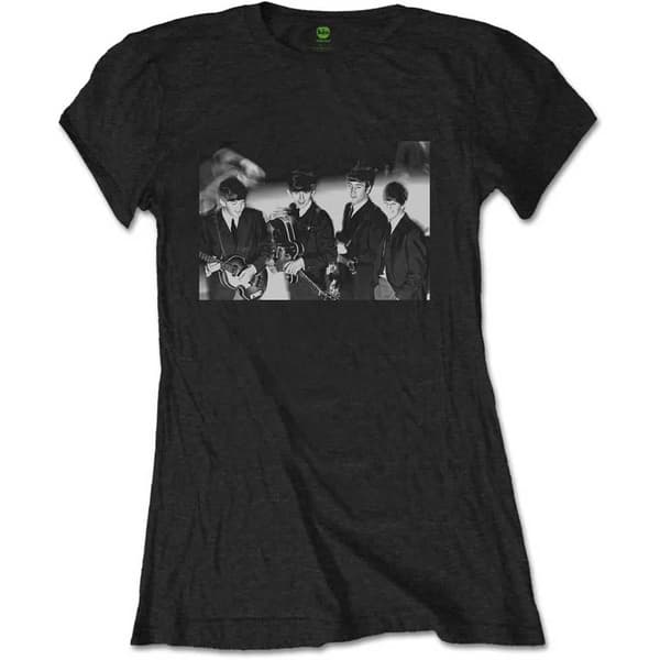 The Beatles Ladies T-Shirt: Smiles Photo (Large)