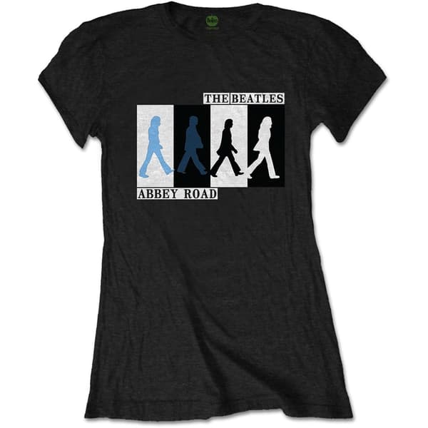The Beatles Ladies T-Shirt: Abbey Road Colours Crossing (Large)