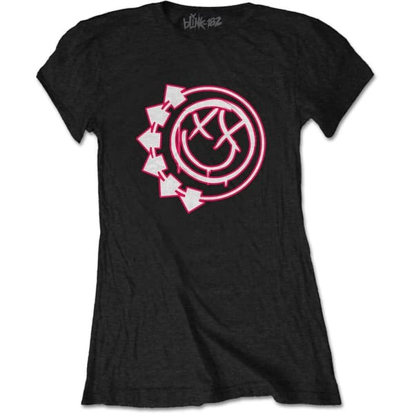 Blink-182 Ladies T-Shirt: Six Arrow Smiley (X-Large)