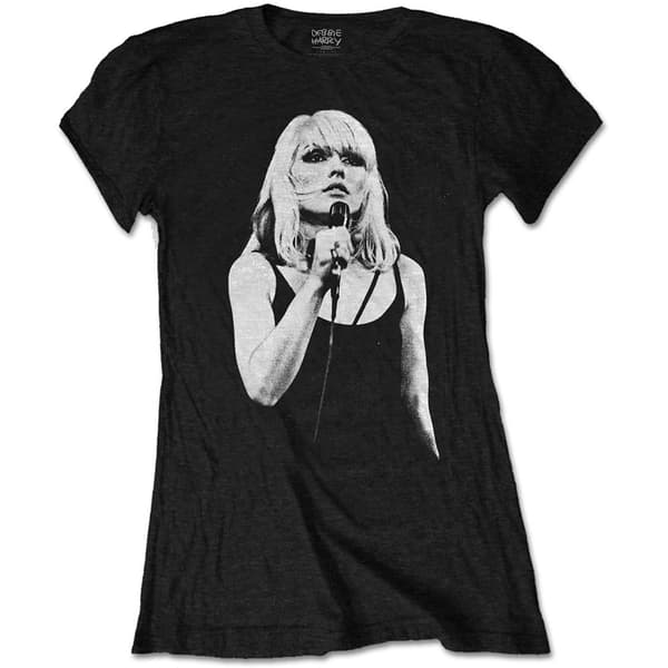 Debbie Harry Ladies T-Shirt: Open Mic. (Small)