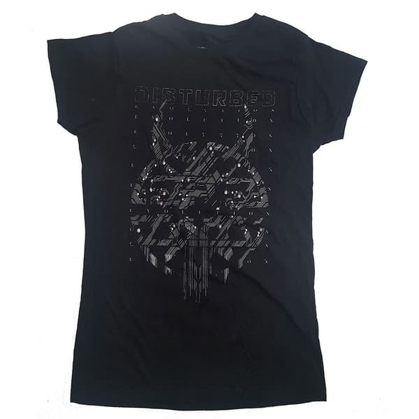 Disturbed Ladies T-Shirt: Omni Foil (Ex-Tour) (X-Large)
