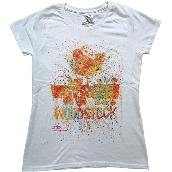 Woodstock Ladies T-Shirt: Splatter (X-Small)
