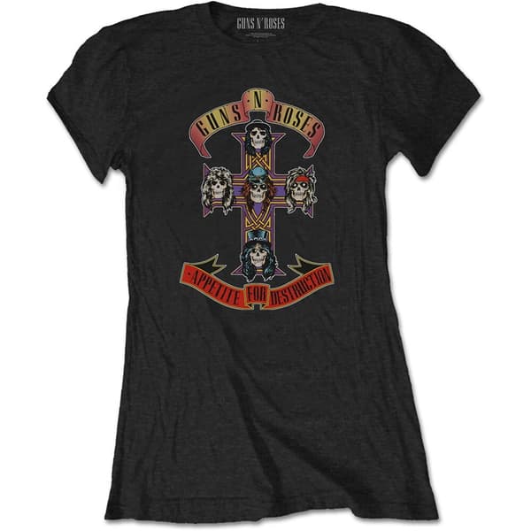Guns N' Roses Ladies T-Shirt: Appetite for Destruction (Retail Pack) (Medium)