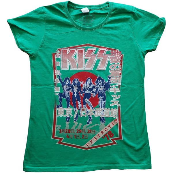 KISS Ladies T-Shirt: Destroyer Tour '78 (Medium)