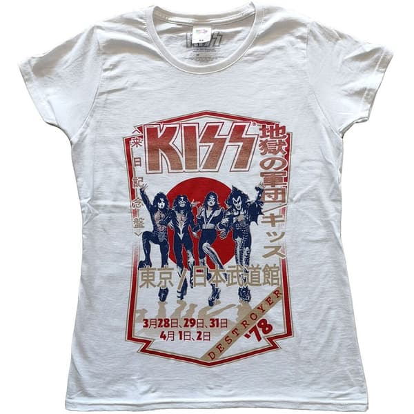 KISS Ladies T-Shirt: Destroyer Tour '78 (X-Large)