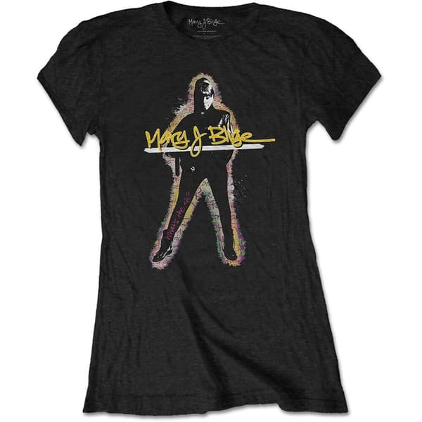 Mary J Blige Ladies T-Shirt: Glow (X-Large)