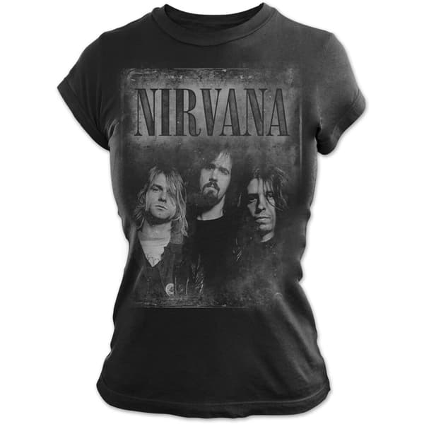 Nirvana Ladies T-Shirt: Faded Faces (X-Large)
