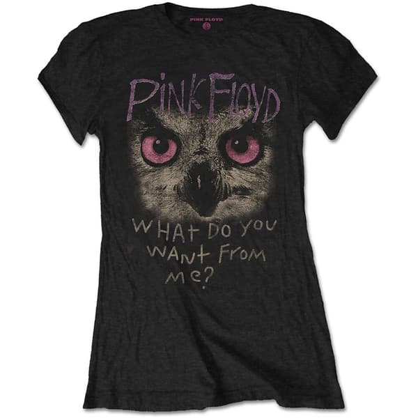 Pink Floyd Ladies T-Shirt: Owl - WDYWFM? (Small)