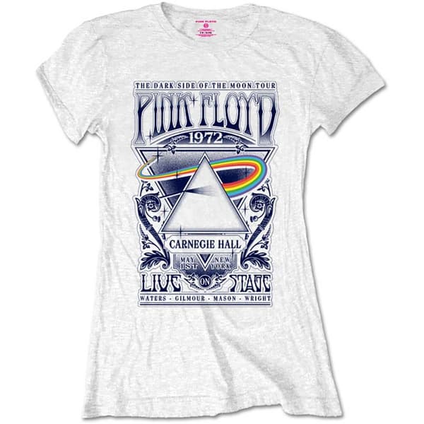 Pink Floyd Ladies T-Shirt: Carnegie Hall Poster (Retail Pack) (Medium)