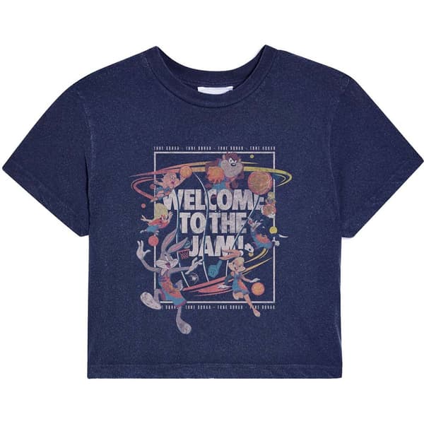 Space Jam 2 Ladies T-Shirt: Welcome To The Jam (Cropped) (X-Large)