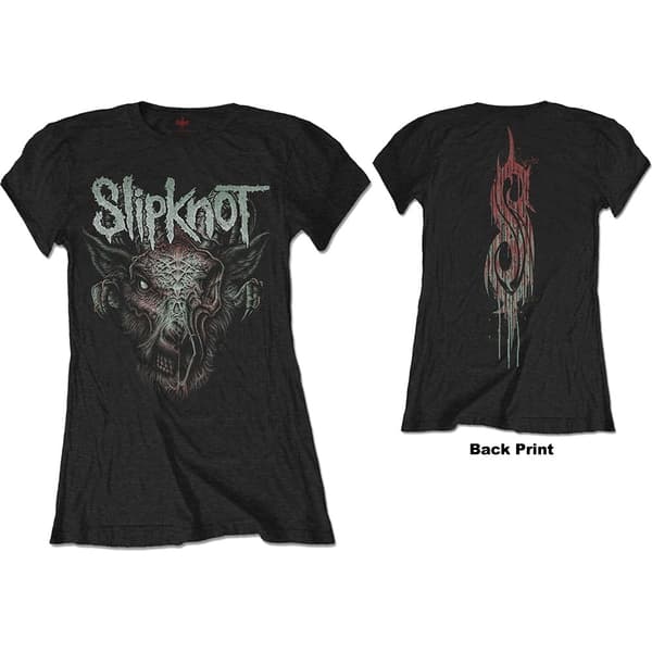 Slipknot Ladies T-Shirt: Infected Goat (Back Print) (Small)