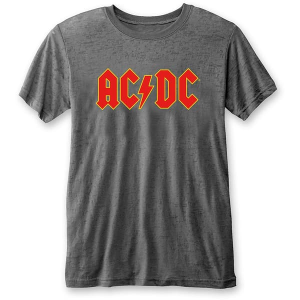AC/DC Unisex Burn Out T-Shirt: Logo (XX-Large)