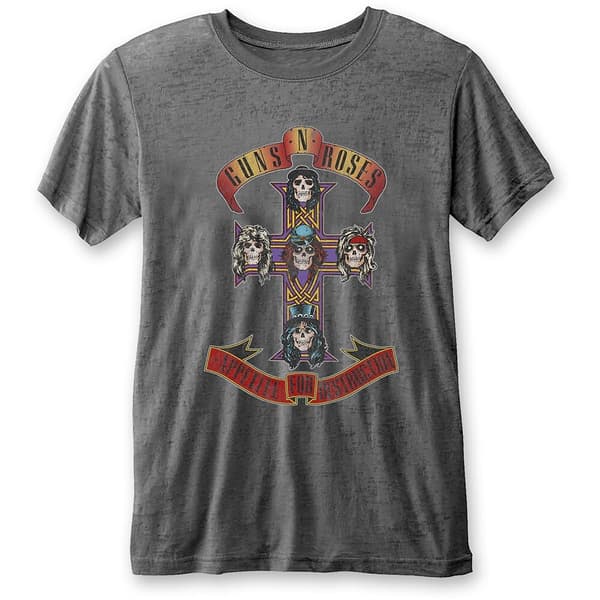 Guns N' Roses Unisex Burn Out T-Shirt: Appetite for Destruction (Small)